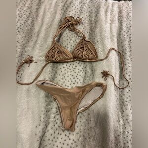 PQ Swim Braided Tan Bikini Set